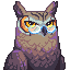 Sage, a pixel-art owl.